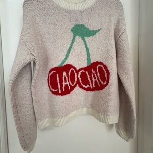 Cherry Ciao Sweater - Red and Cream